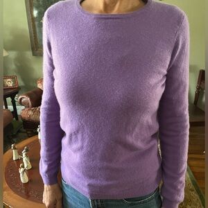Talbots Purple Crew Neck Cashmere Sweater